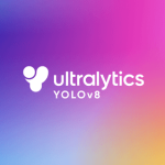 Logo Yolo d'ultralytics sur fond dégradé