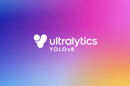 Logo Yolo d'ultralytics sur fond dégradé