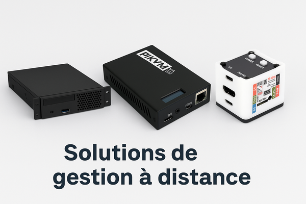 Schéma comparatif entre IPMI, PiKVM et NanoKVM pour le contrôle à distance
